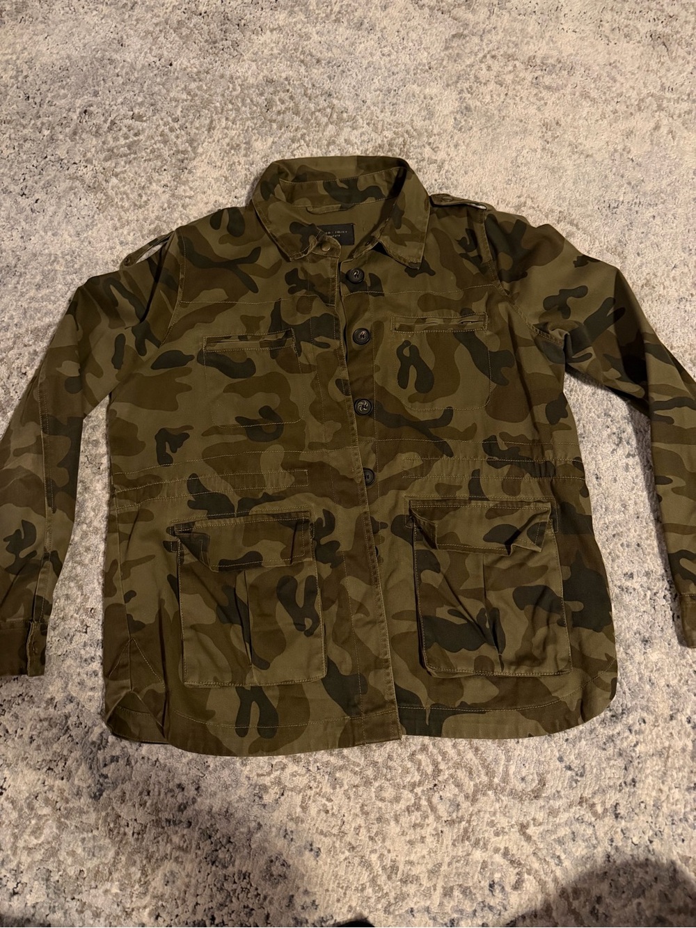 Romeo & Juliet Couture Olive Camo Field Jacket